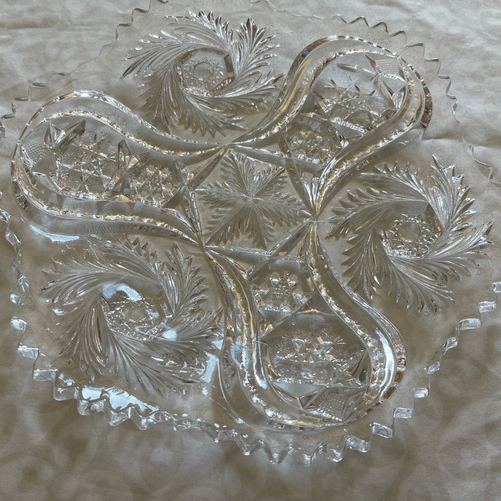 American Brilliant Period Crystal glass bowl